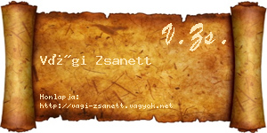 Vági Zsanett névjegykártya